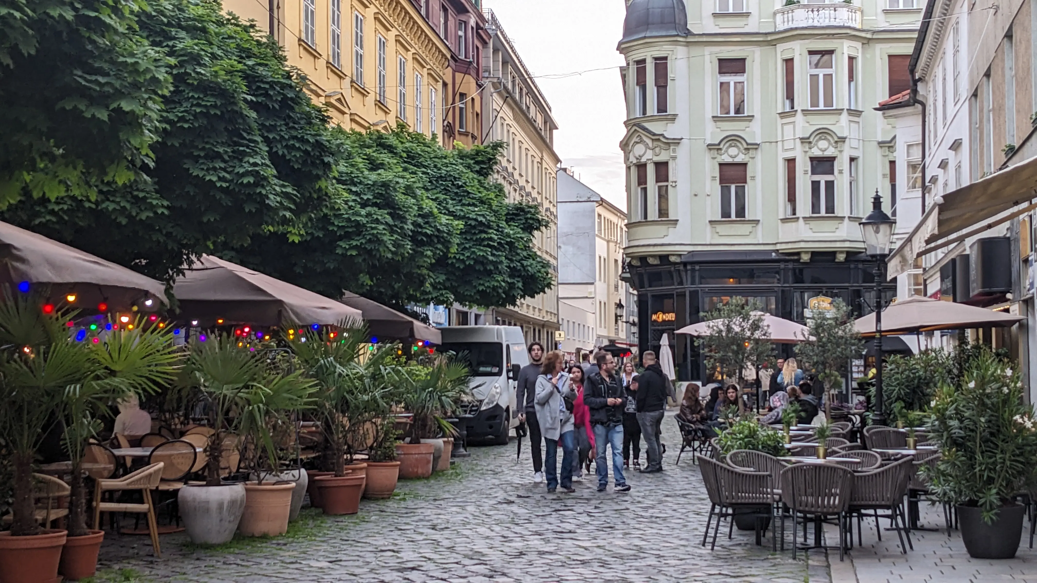 The streets of downtown Bratislava