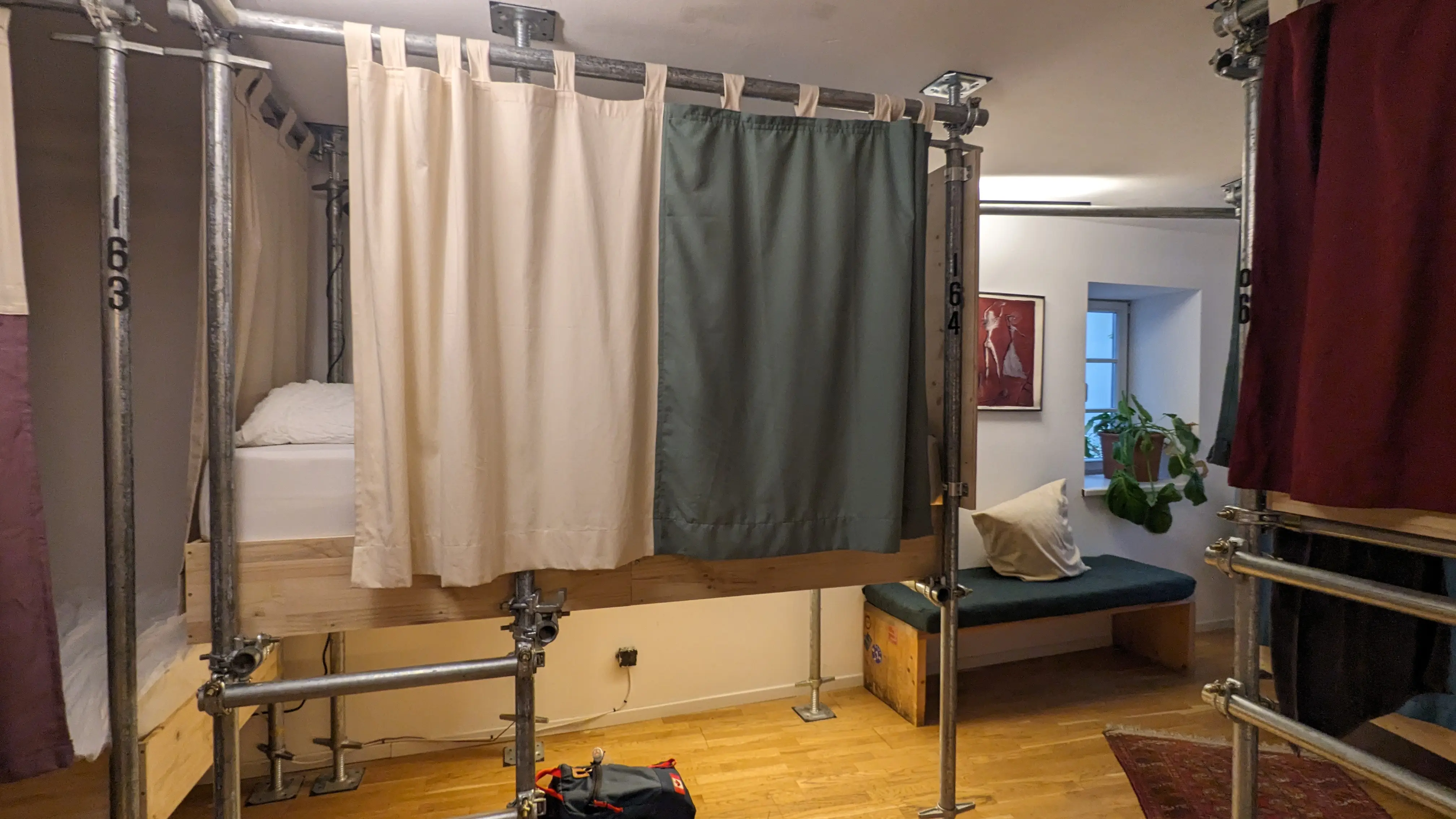 A picture of the dormitory room in the hostel