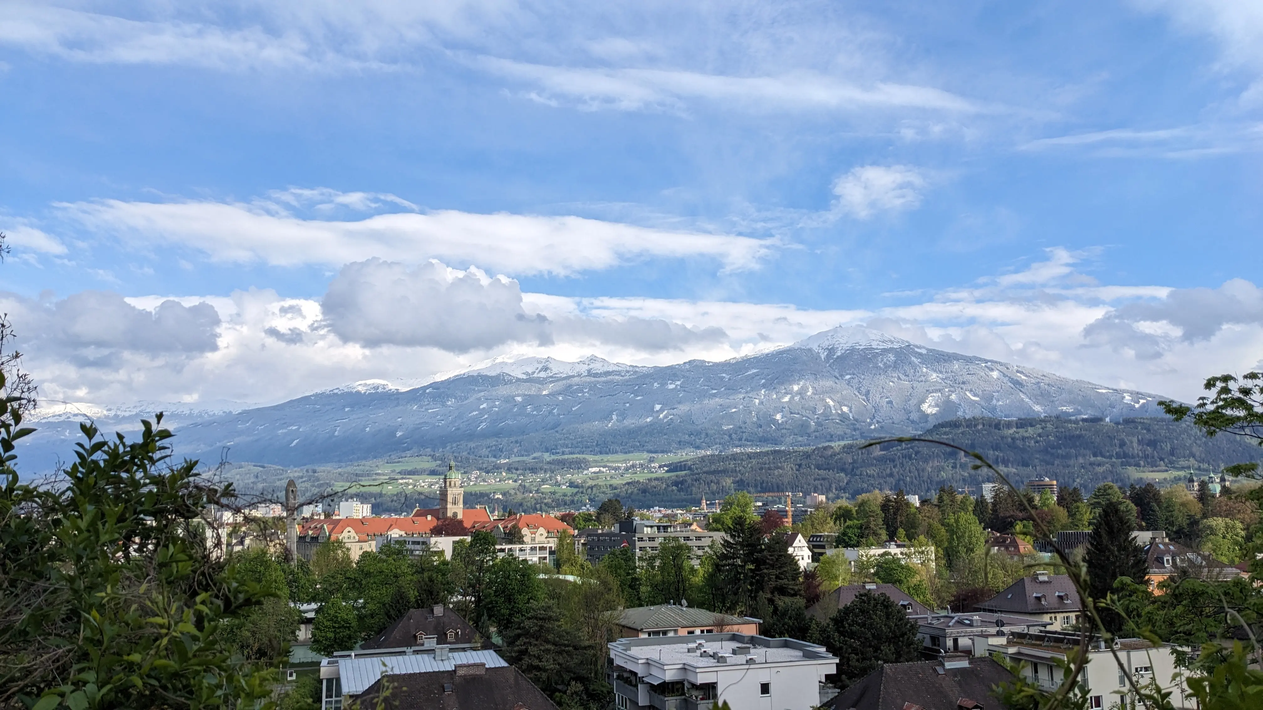 A shot from the top of a hill