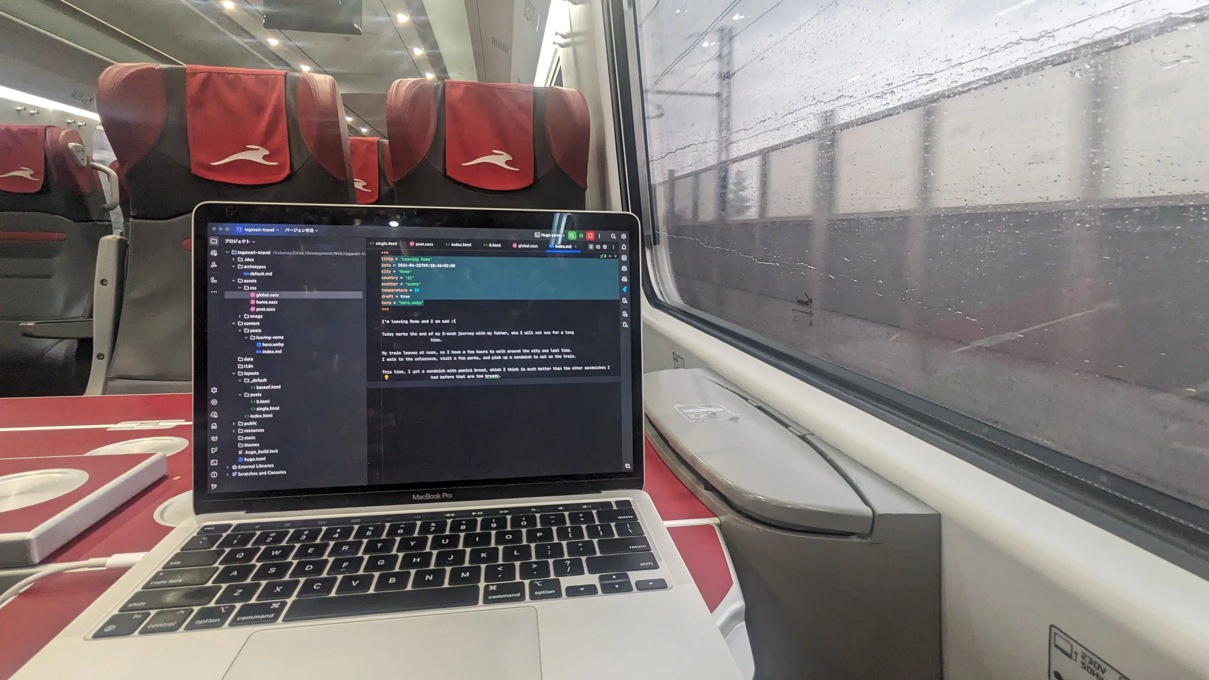 Chilling on the train