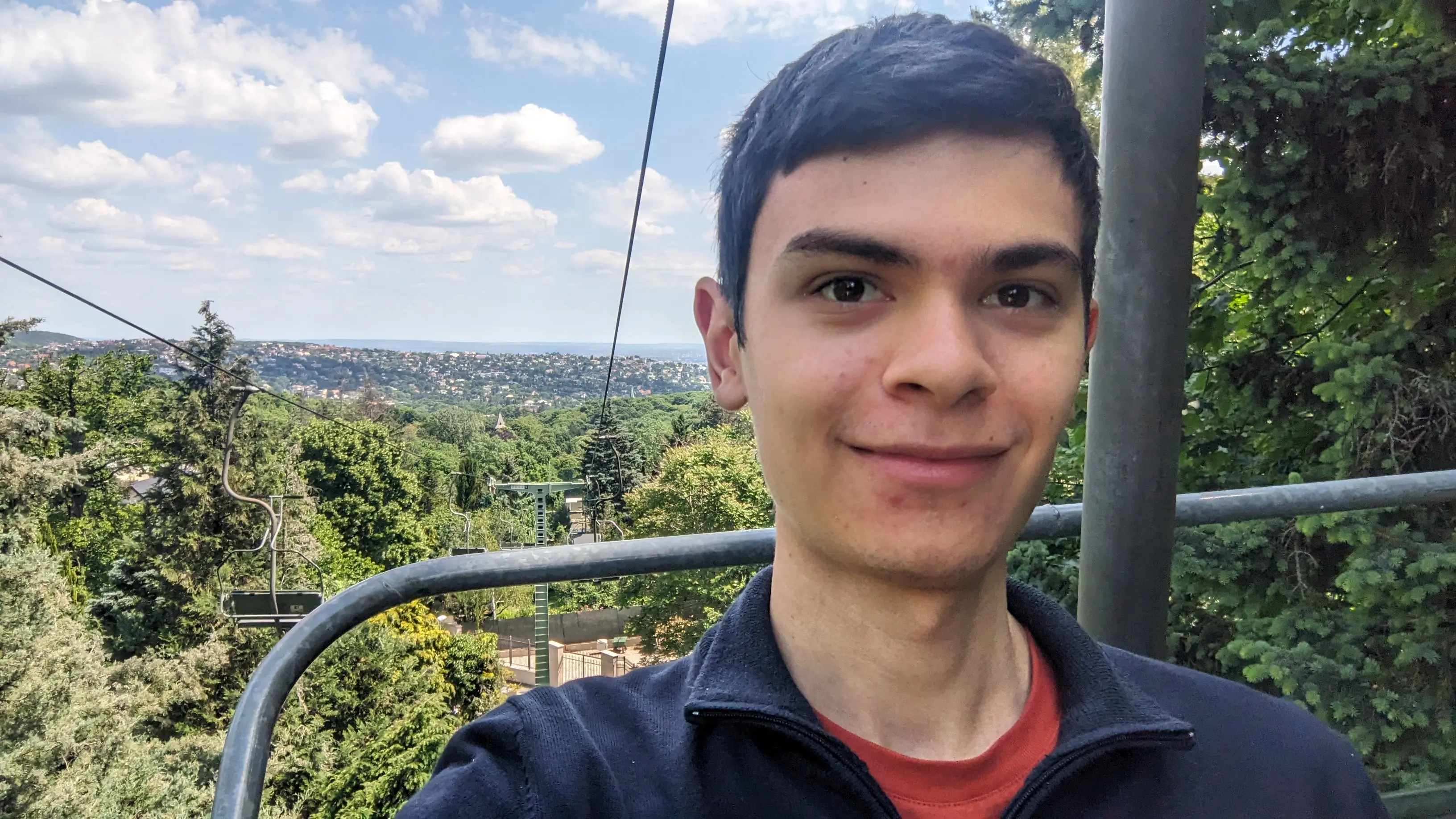 The chairlift up János hill