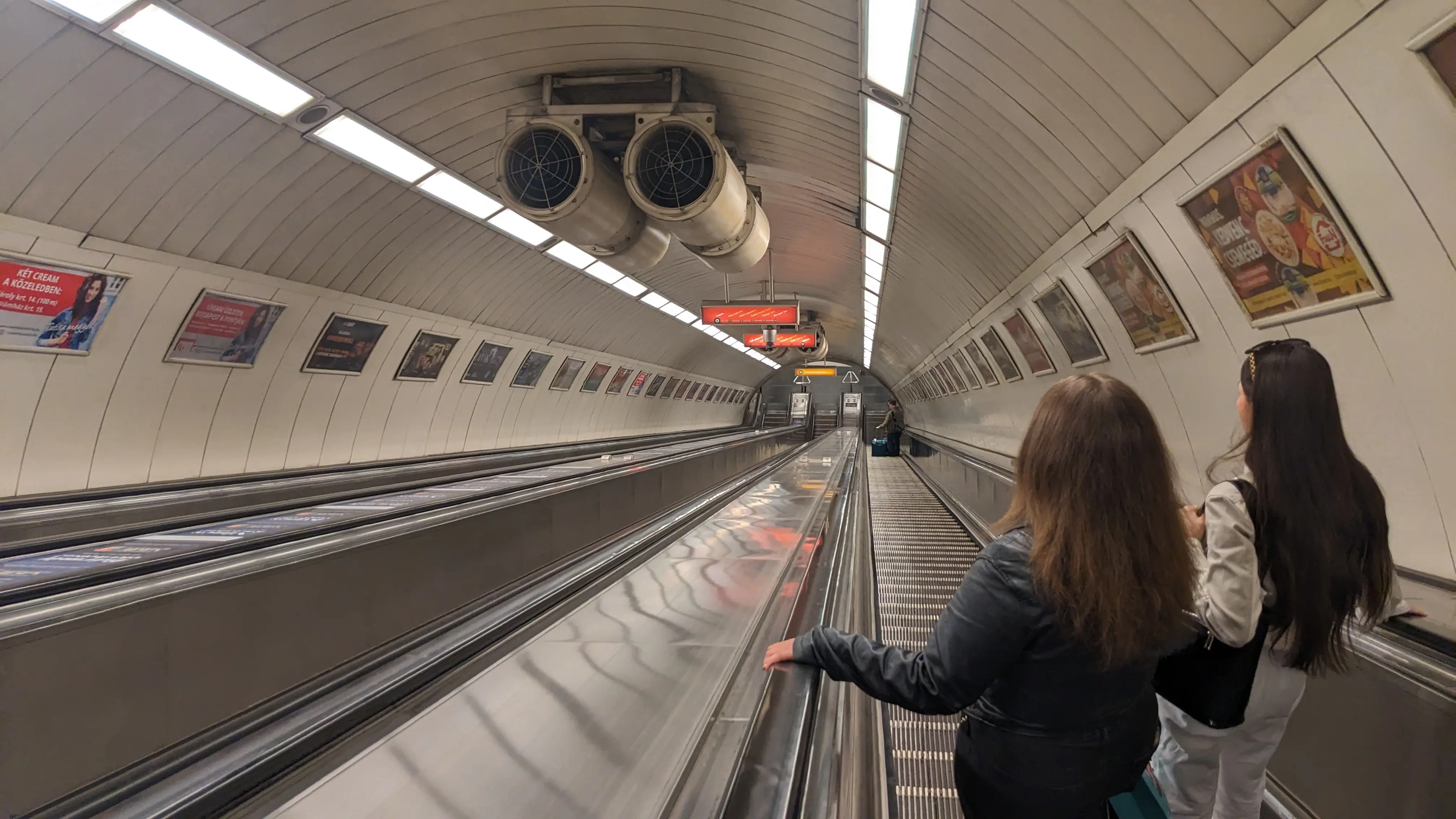 The escalator in Budapest’s metro station